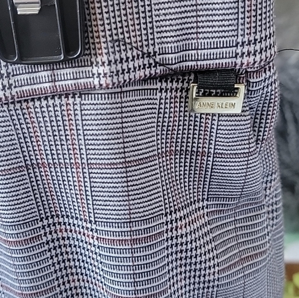 Grey Anne Klein Dress Plaid Pants - Picture 6 of 10